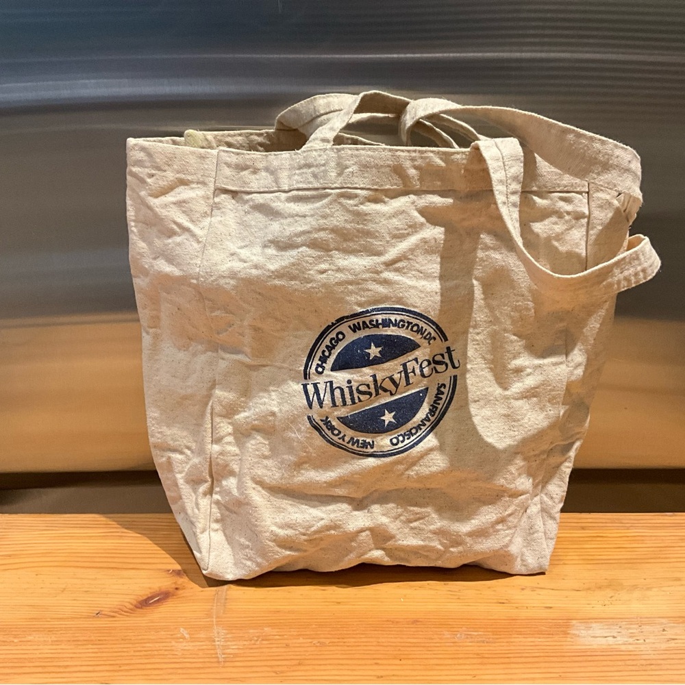 Whisky Fest Cities Cotton Canvas Natural Gusseted Tote Bag Whiskey Collector